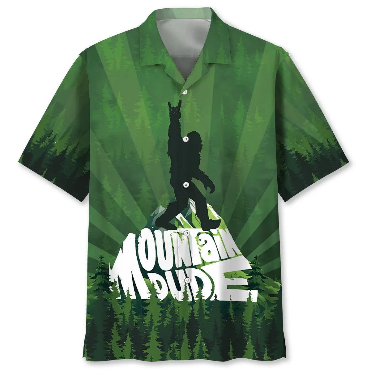 Mountain Bigfoot Hawaiian Shirt For Island Adventure, Cruise Journey, And Thoughtful Gifting