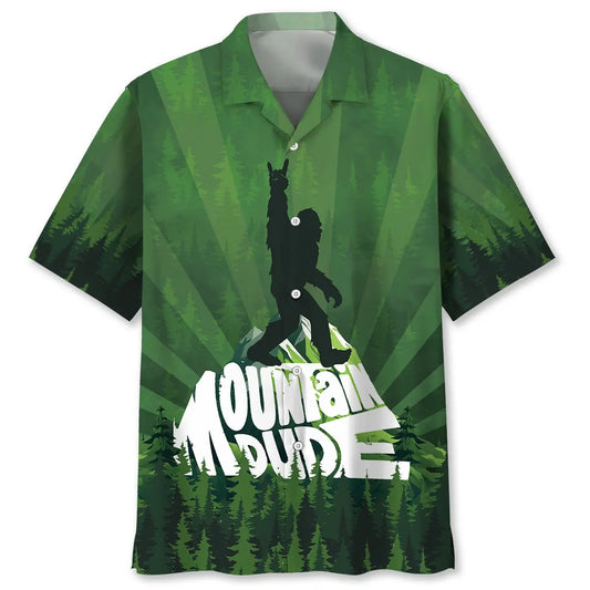 Mountain Bigfoot Hawaiian Shirt For Island Adventure, Cruise Journey, And Thoughtful Gifting