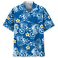 Mountain Bike Blue Nature Hawaiian Shirt For Resort Trips, Coastal Parties, And Warm Weather Style