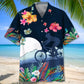 Tropical Mountain Bike Hawaiian Shirt For Summer Vacation, Beach Travel, And Casual Wear