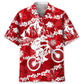 Mountain Bike Red Nature Hawaiian Shirt For Tropical Holidays, Outdoor Gatherings, And Everyday Comfort