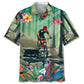Tropical Mountain Bike Hawaiian Shirt For Island Vacations, Resort Wear, And Relaxed Seasonal Style