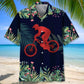 Tropical Mountain Bike Leaf Hawaiian Shirt For Beach Days, Coastal Adventures, And Thoughtful Gift Giving