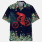 Tropical Mountain Bike Leaf Hawaiian Shirt For Beach Days, Coastal Adventures, And Thoughtful Gift Giving