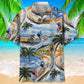 Vintage Mountain Bike Hawaiian Shirt For Summer Vacation, Beach Travel, And Casual Wear