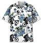 Mountain Bike White Nature Hawaiian Shirt For Tropical Holidays, Outdoor Gatherings, And Everyday Comfort