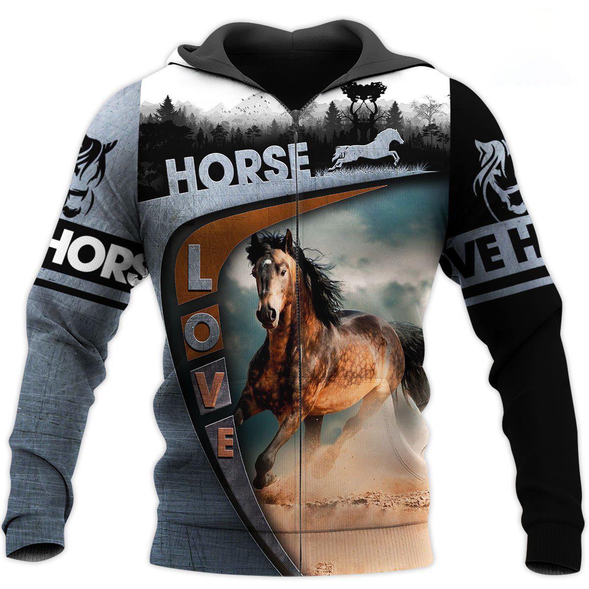 Love Horse Hoodie For Ranch Style Adventures Daily Wear And Thoughtful Gifts