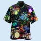 Drum Amazing Music Hawaiian Shirt Artwork Detail For Resort Trips And Outdoor Activities
