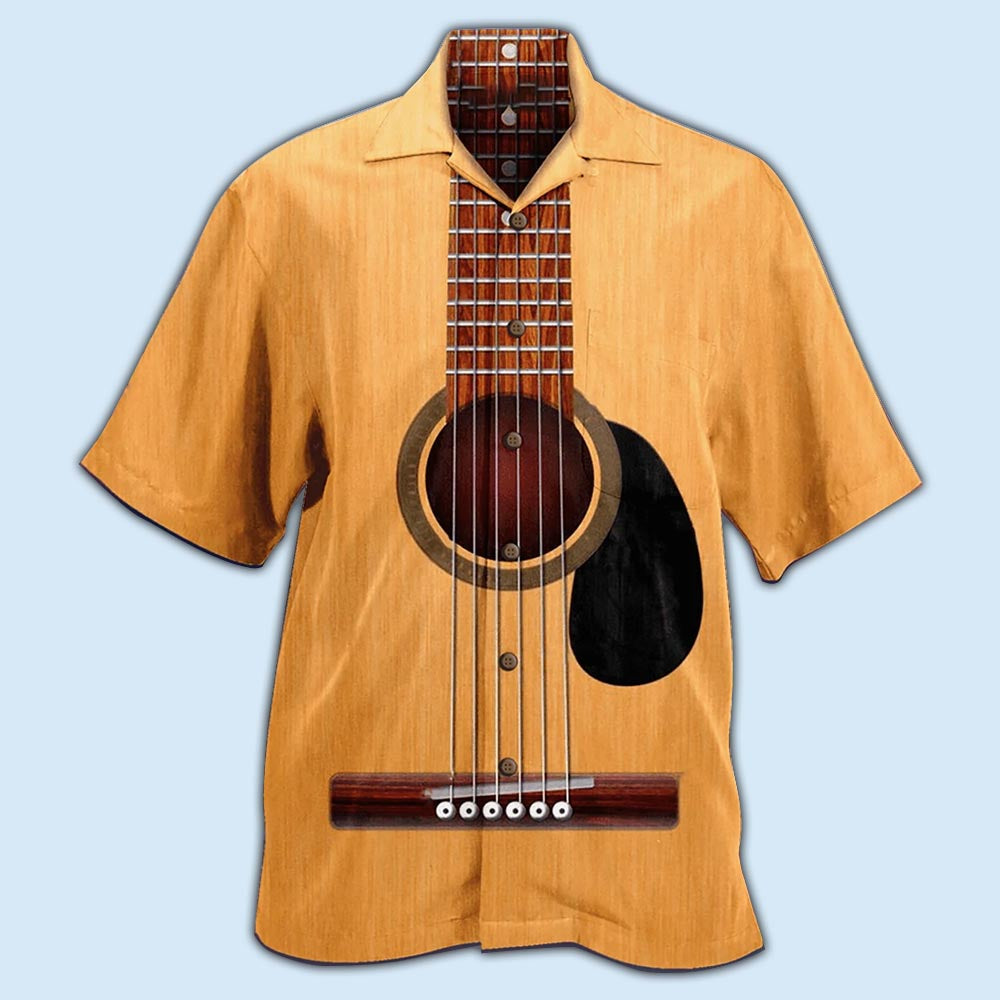 Guitar Amazing Music Hawaiian Shirt Design Detail For Beach Days And Holiday Travel