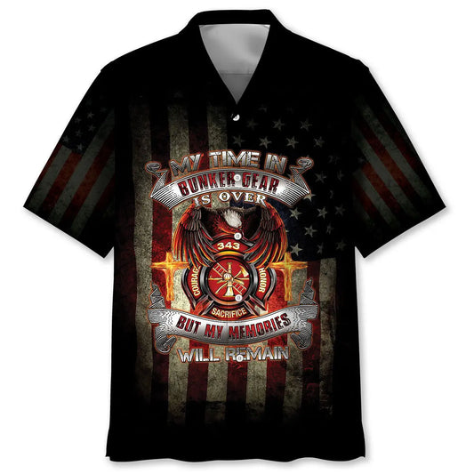 Bunker Gear Hawaiian Shirt For Coastal Travel, Casual Events, And Comfortable Summer Wear