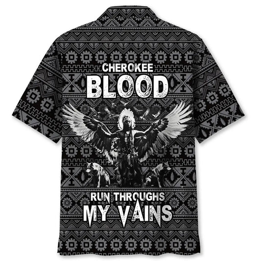 Indigenous Heritage Pattern Hawaiian Shirt For Summer Vacation, Beach Travel, And Casual Wear