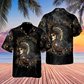 Bohemian Dark Skull Girl Hawaiian Shirt Artwork Detail For Tropical Trips And Casual Outings