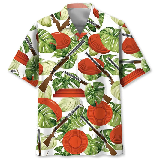 Nature Clay Shooting Hawaiian Shirt For Island Vacations, Resort Wear, And Relaxed Seasonal Style