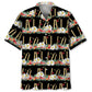 Nature Cricket Black Hawaiian Shirt For Sports Fans, Summer Outings, And Relaxed Vacation Wear