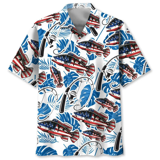Nature Fishing Hawaiian Shirt For Outdoor Adventures, Coastal Travel, And Comfortable Casual Style