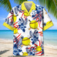 Nature Softball Hawaiian Shirt For Summer Vacation, Beach Travel, And Casual Wear