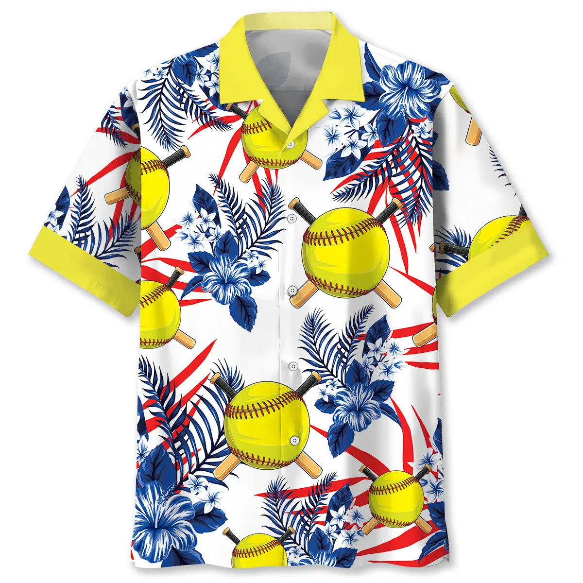 Nature Softball Hawaiian Shirt For Summer Vacation, Beach Travel, And Casual Wear