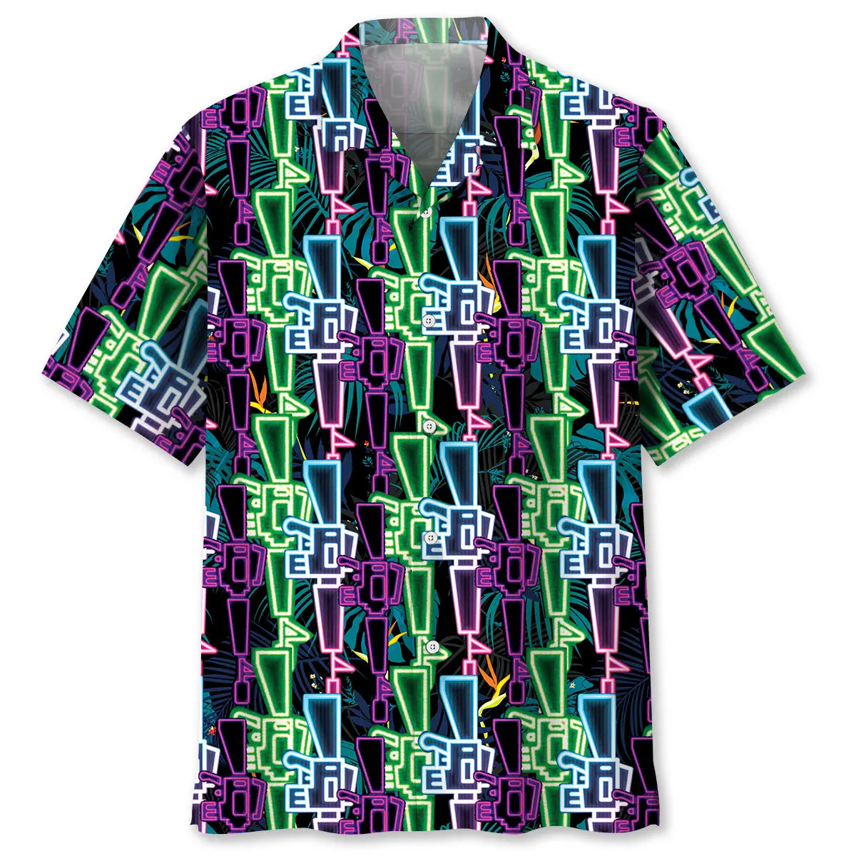 Neon Colorful Western Gear Hawaiian Shirt For Warm Weather Outing And Casual Outdoor Style