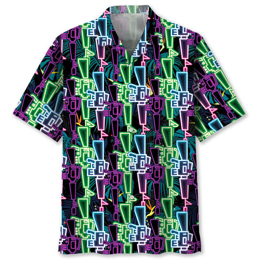Neon Colorful Western Gear Hawaiian Shirt For Warm Weather Outing And Casual Outdoor Style