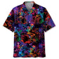 Neon Drum Skeleton Hawaiian Shirt For Resort Trips, Coastal Parties, And Warm Weather Style