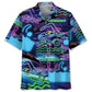 Neon Swimming Hawaiian Shirt For Coastal Travel, Casual Events, And Comfortable Summer Wear
