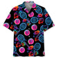 Neon Tropical Tennis Hawaiian Shirt For Summer Vacation, Beach Travel, And Casual Wear