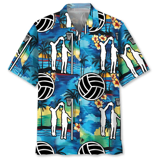 Netball Beach Hawaiian Shirt For Coastal Travel, Casual Events, And Comfortable Summer Wear