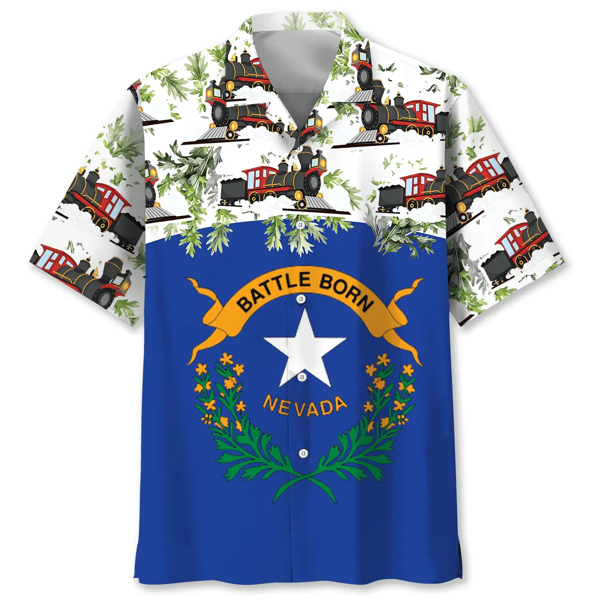 Nevada Proud Hawaiian Shirt For Poolside Gathering, Vacation Cruise, And Relaxed Summer Style