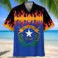 Nevada Heritage Flames Hawaiian Shirt For Tropical Holidays, Outdoor Gatherings, And Everyday Comfort