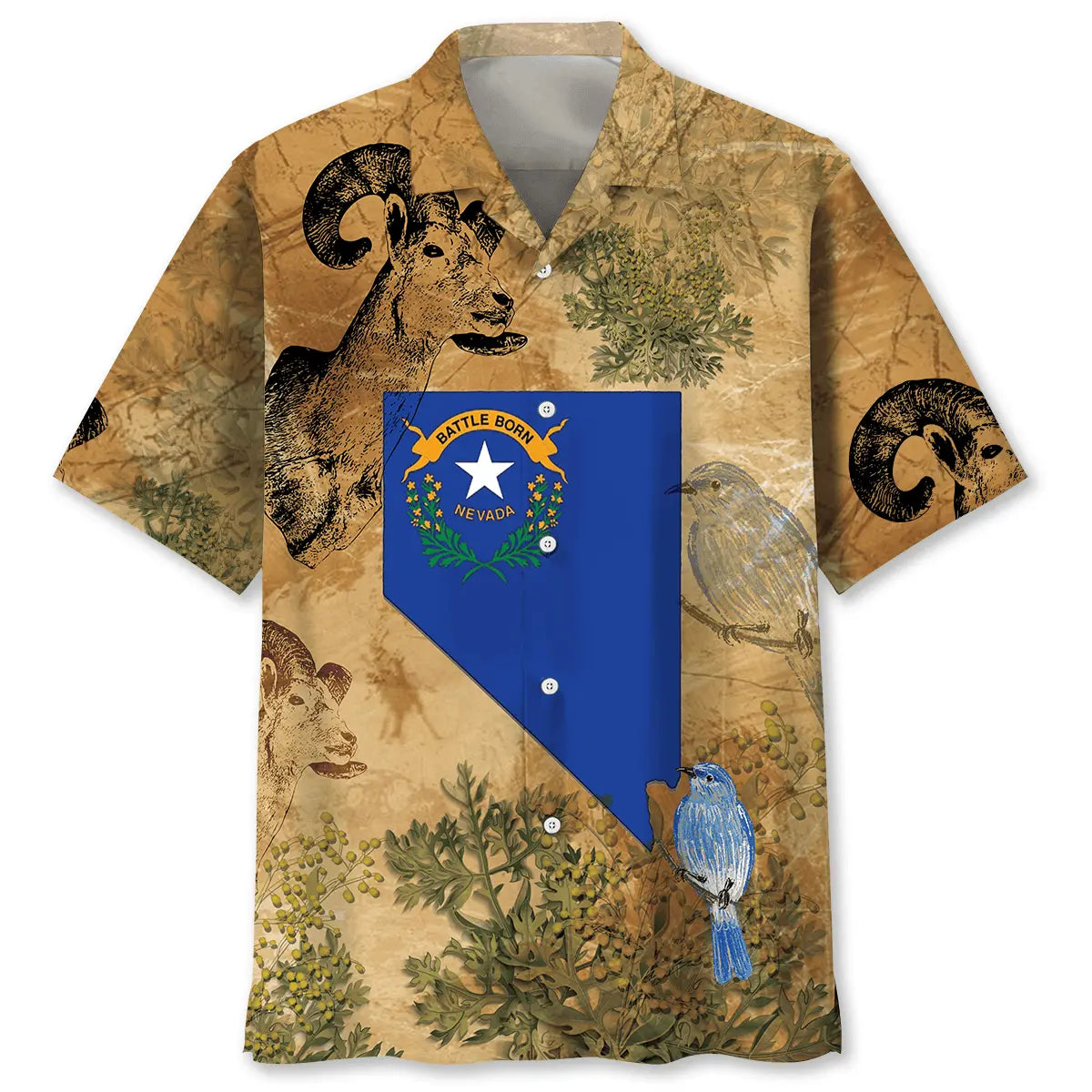 Hawaiian Shirt / Adults / S Nevada Vintage Hawaiian Shirt