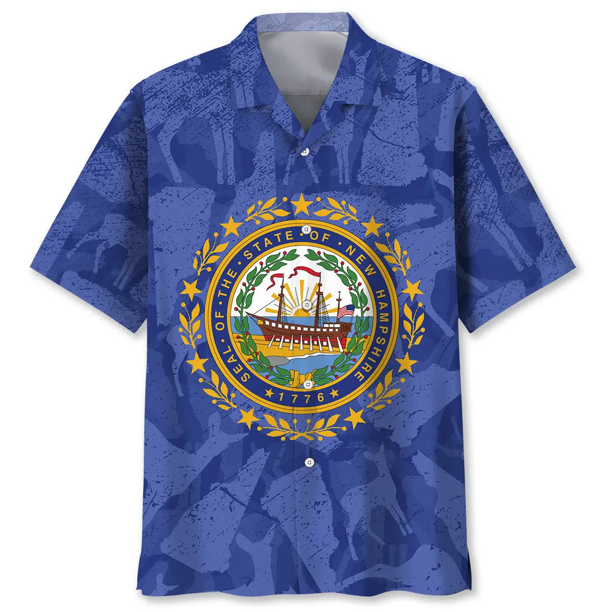 New Hampshire Proud Vintage Hawaiian Shirt For Outdoor Event, Beach Travel, And Thoughtful Gifting