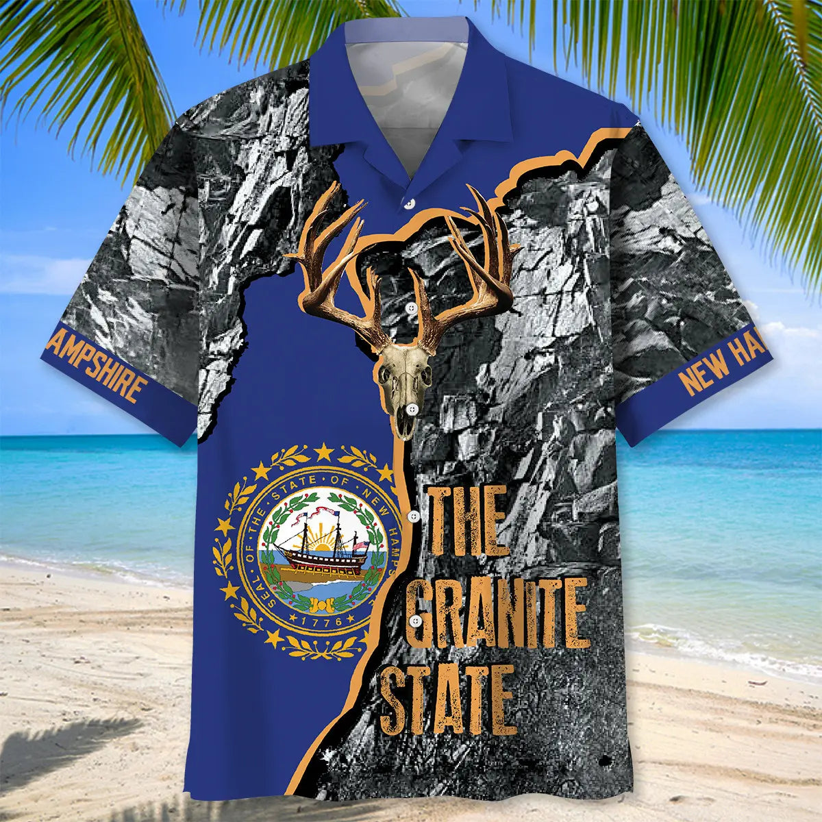 New Hampshire The Granite State Proud Hawaiian Shirt For Resort Holiday And Outdoor Comfort