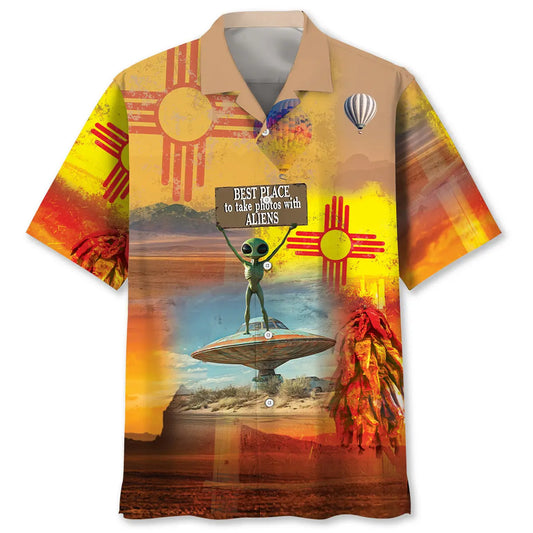 Mexico Photo Aliens Hawaiian Shirt For Island Vacations, Resort Wear, And Relaxed Seasonal Style