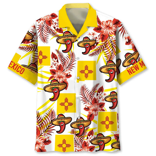 Mexico Chilli Hawaiian Shirt For Tropical Holidays, Outdoor Gatherings, And Everyday Comfort