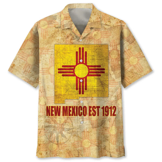 New Mexico EST 1912 Hawaiian Shirt For Beachside Event And Travel Ready Style
