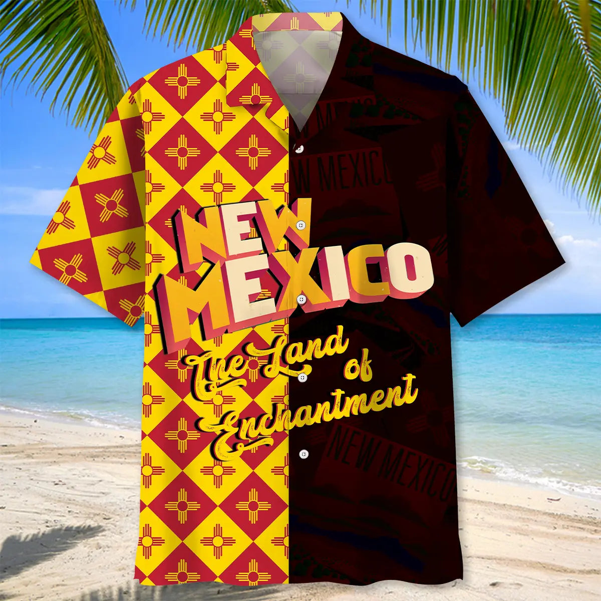 New Mexico State Proud Hawaiian Shirt For Coastal Festival, Vacation Cruise, And Summer Event Style