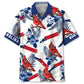 North Carolina Proud Cardinal Bird Hawaiian Shirt For Resort Holiday And Daily Summer Wear