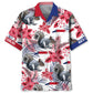 North Carolina Proud Hawaiian Shirt For Beach Travel, Relaxed Getaway, And Coastal Casual Wear