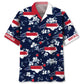 North Carolina State Blue Hawaiian Shirt For Beachside Event, Beach Travel, And Outdoor Comfort