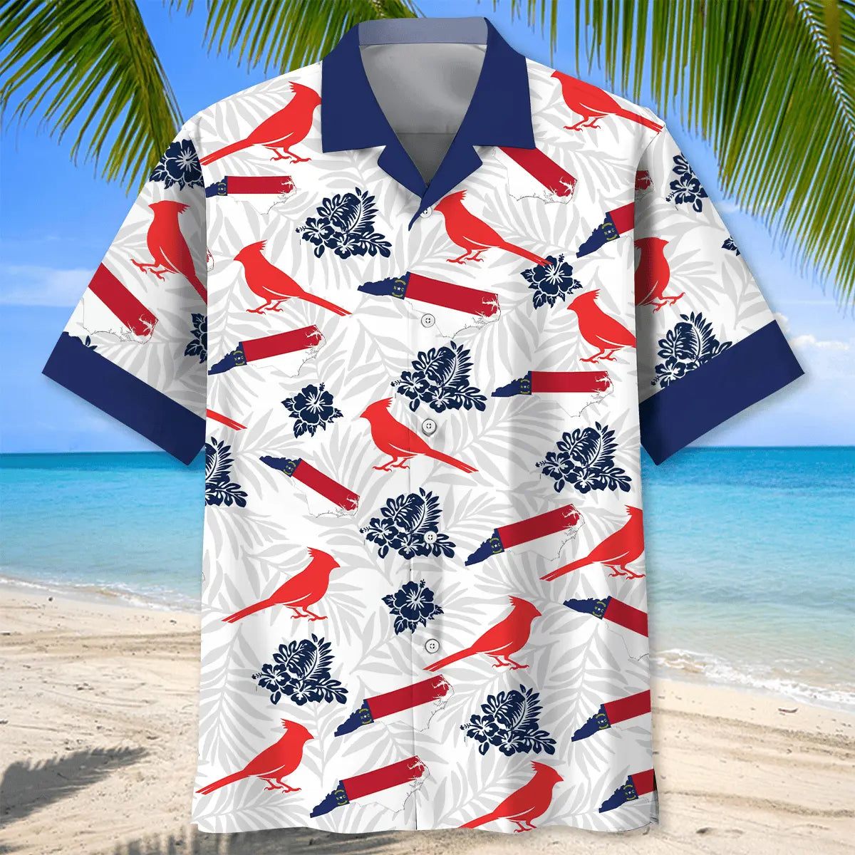 North Carolina State Hawaiian Shirt For Vacation Cruise, Resort Escape, And Relaxed Summer Style