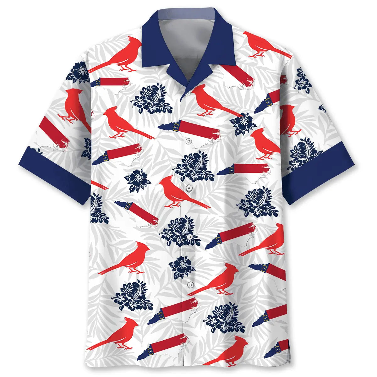 North Carolina State Hawaiian Shirt For Beach Party, Family Vacation, And Summer Event Style