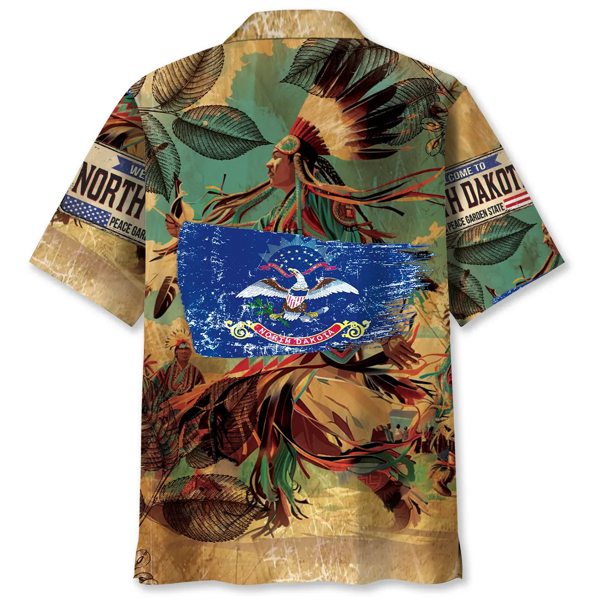 North Dakota Heritage Pride Hawaiian Shirt For Island Vacations, Resort Wear, And Relaxed Seasonal Style