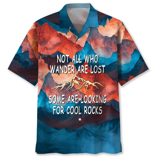 Mountain Hiking Rock Adventure Hawaiian Shirt For Beach Travel, Vacation Cruise, And Summer Event Style