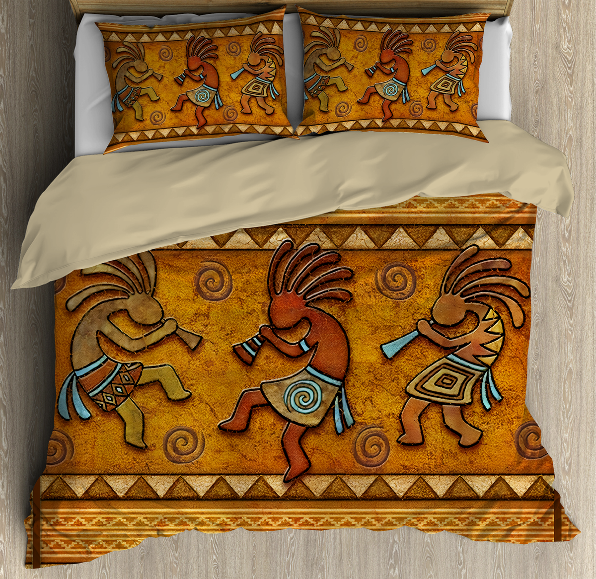 Native American Sign Yellow Bedding Cover For Southwestern Bedroom Decor
