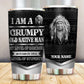 Native Grumpy Old Native Man Black Personalized 20 Oz Tumbler For Coffee Travel And Daily Drinks