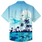 Summer Ocean Beach Surf Coconut Tree Vacation Hawaiian Shirt For Sports Fans, Summer Outings, And Relaxed Vacation Wear