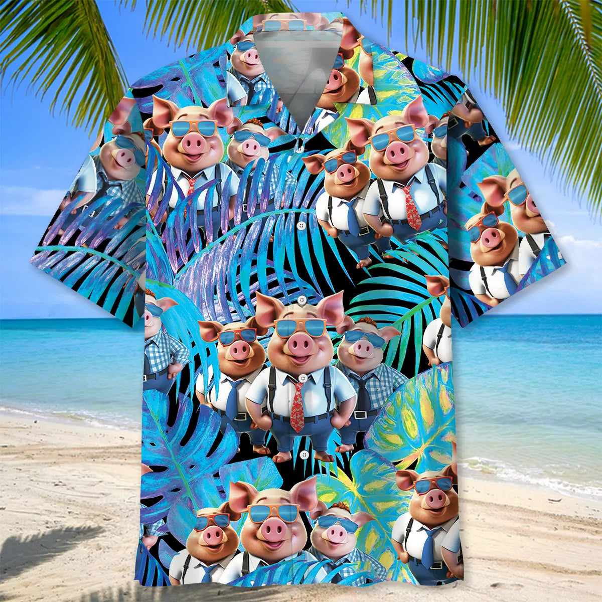 Police Pig Hawaiian Shirt For Resort Trips, Coastal Parties, And Warm Weather Style