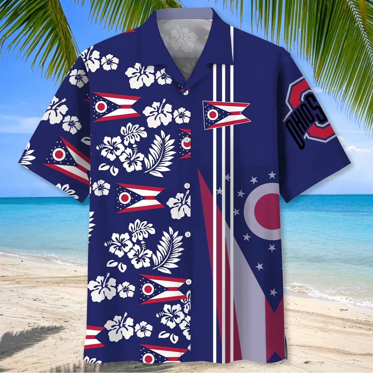 Ohio Heritage Hawaiian Shirt For Tropical Holidays, Outdoor Gatherings, And Everyday Comfort