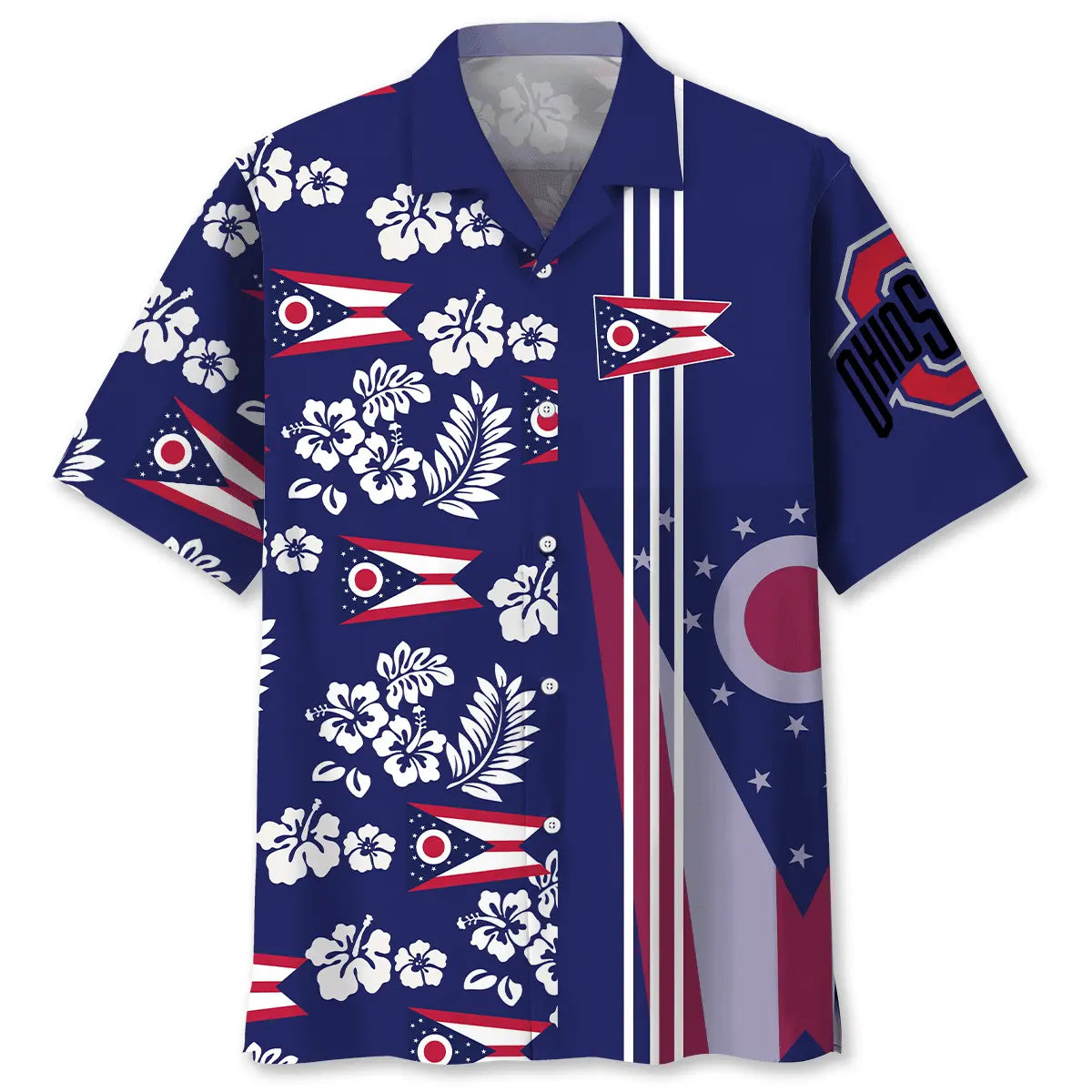 Ohio Heritage Hawaiian Shirt For Tropical Holidays, Outdoor Gatherings, And Everyday Comfort