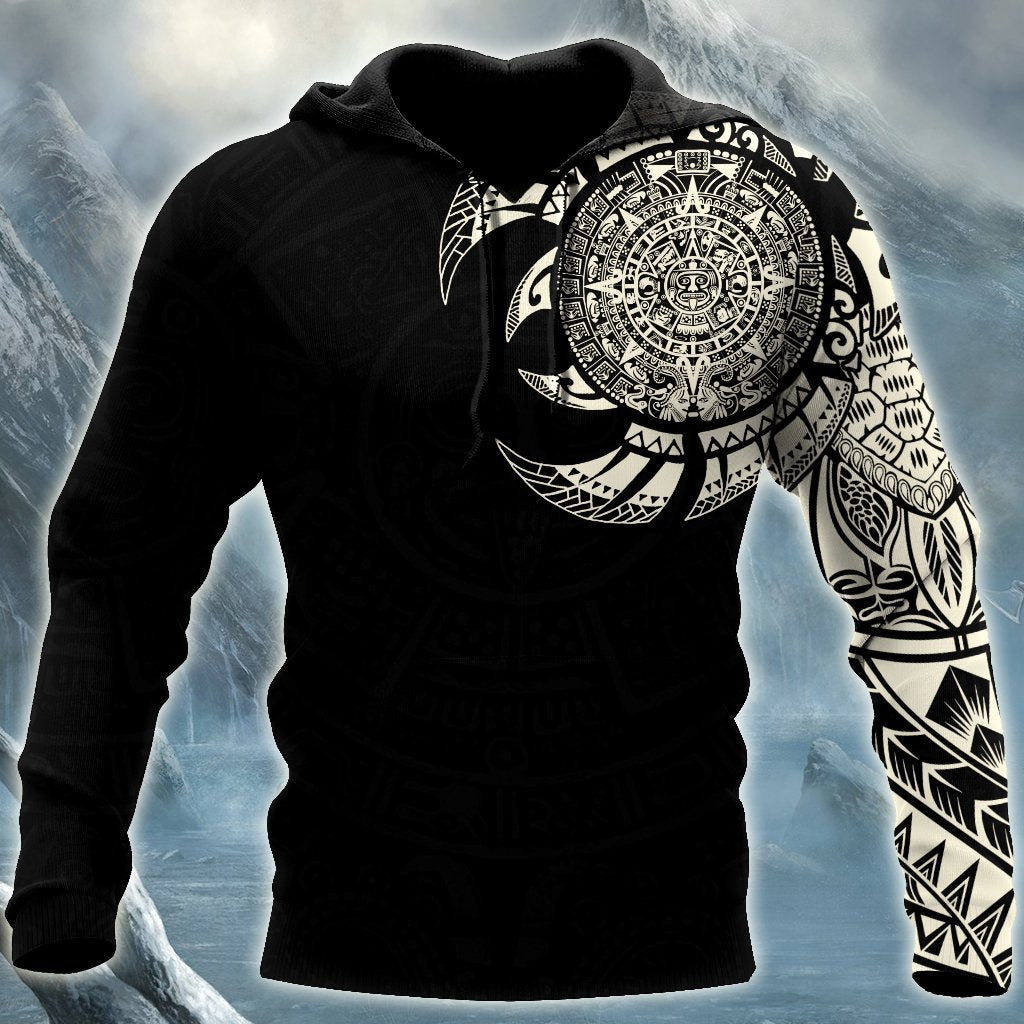 Aztec Mayan Tattoo Hoodie For Traditional Inspired Outfits Travel And Thoughtful Gifts